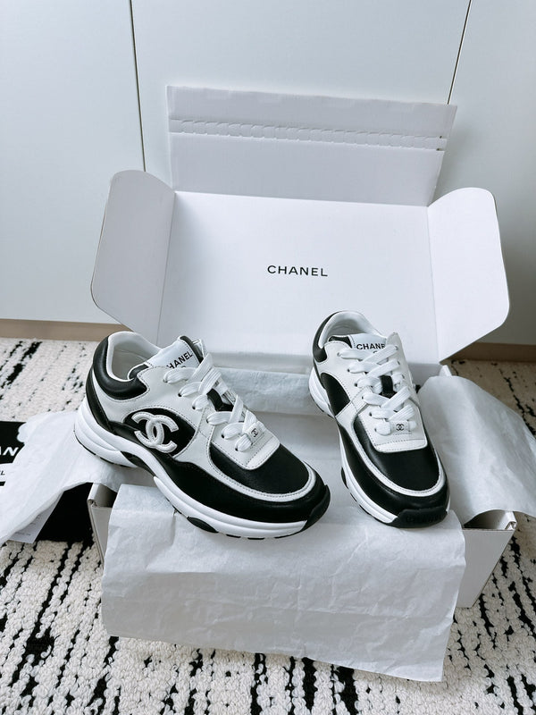 CC Sneaker 35mm In Black Mix White Soft Cowhide 144704