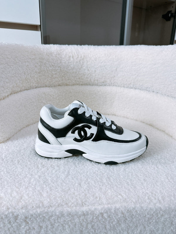 CC Sneaker 35mm In White Mix Black Soft Cowhide 144706