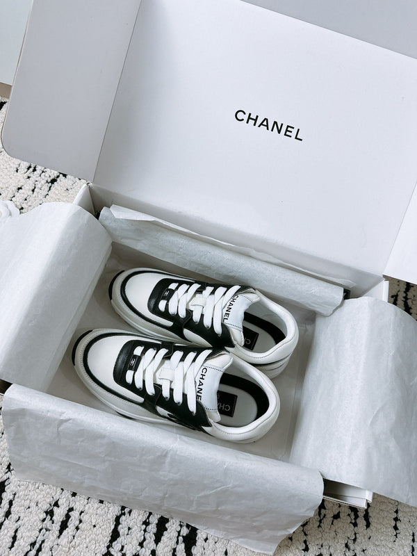 CC Sneaker 35mm In White Mix Black Soft Cowhide 144706