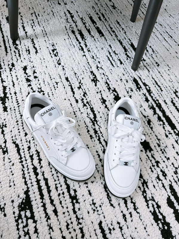 CC Sneaker In White Lambskin 144511