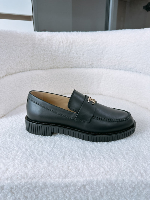 CC Moccasins In Black Lambskin 144540