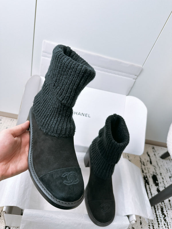 CC Ankle Boots 70MM In Black Suede 144562