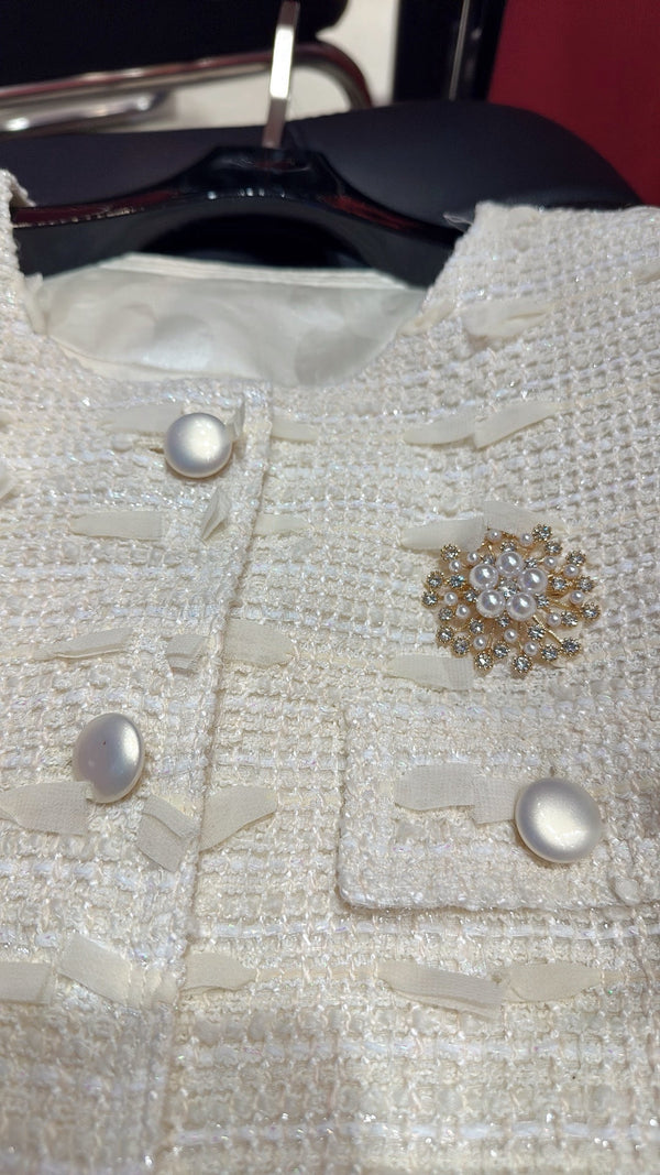 CC 25 Fringe Jacket White Cotton 299177