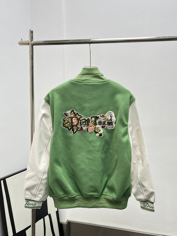 CD Baseball Jacket Green Wool