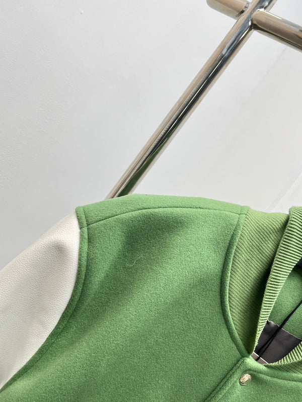 CD Baseball Jacket Green Wool