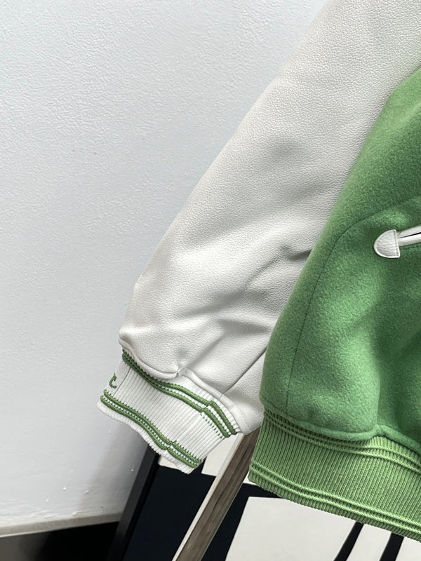 CD Baseball Jacket Green Wool