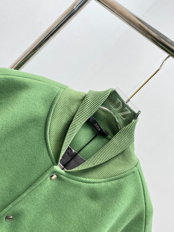 CD Baseball Jacket Green Wool