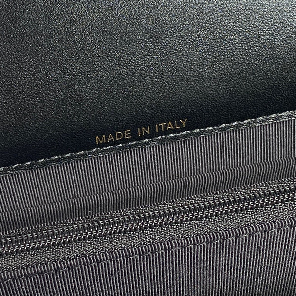 CC 24B Trendy Bag 18.5cm Black Lambskin Gold Hardware