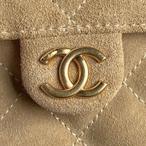 CC 25C Hobo Bag 40cm Beige Suede