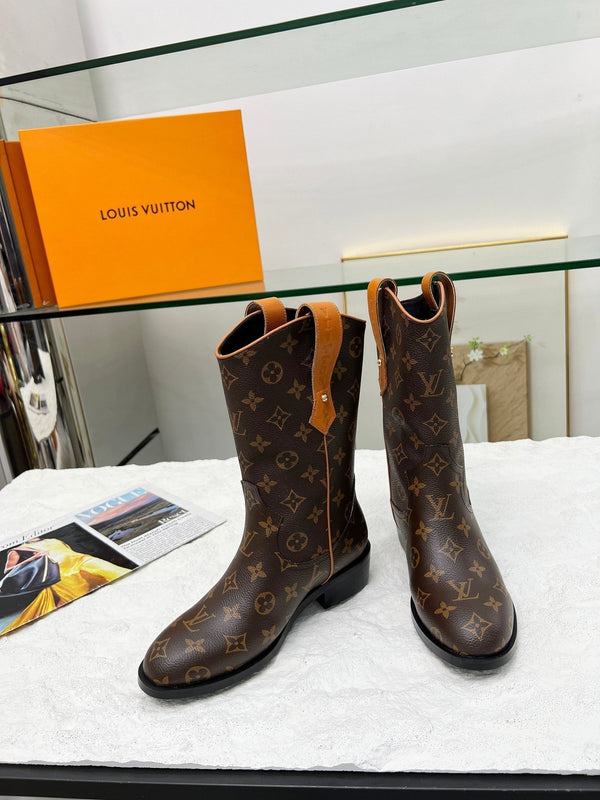LV Rider Boot Dark Brown Monogram Cowhide