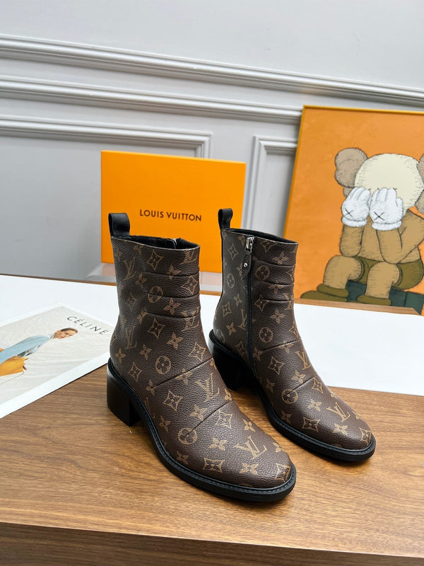 LV Jazz Boots Dark Brown Monogram Lambskin