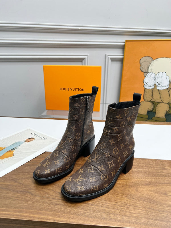 LV Jazz Boots Dark Brown Monogram Lambskin