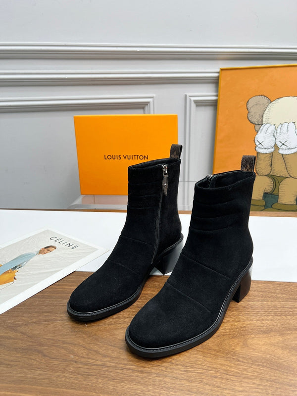 Stivali LV Jazz in pelle scamosciata nera