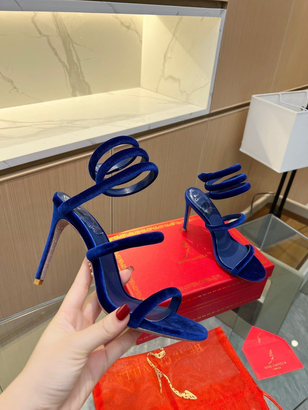 RC Sandals Navy Blue Original Velvet Sheepskin 341990