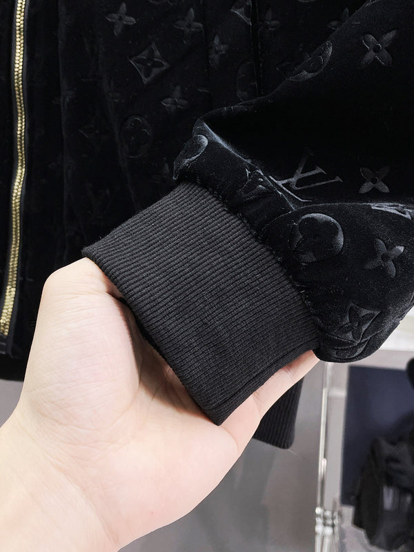 GIACCA LV IN VELLUTO MONOGRAM NERO 239034