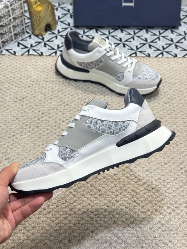 CD B25 SNEAKER GRAY AND WHITE CALFSKIN