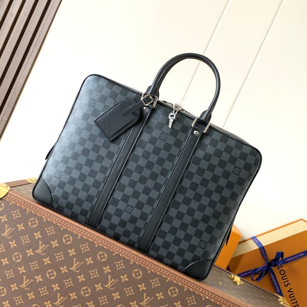 LV Porte-Documents Voyage Black Damier Graphite Canvas