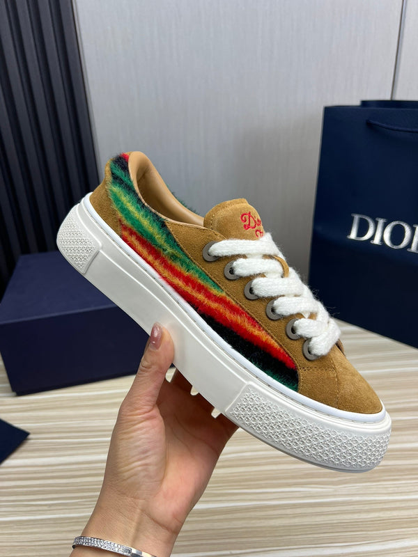 CD B33 SNEAKER BRONZE SUEDE AND FABRIC