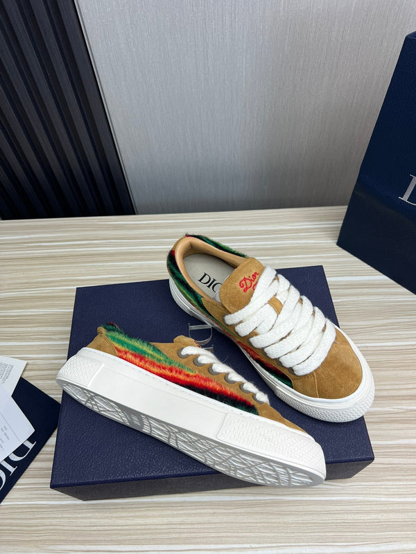 CD B33 SNEAKER BRONZE SUEDE AND FABRIC