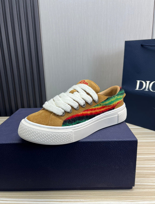 CD B33 SNEAKER BRONZE SUEDE AND FABRIC