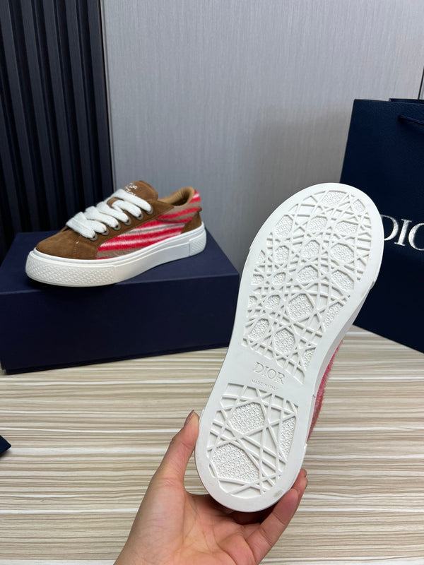 CD B33 SNEAKER BROWN SUEDE AND FABRIC