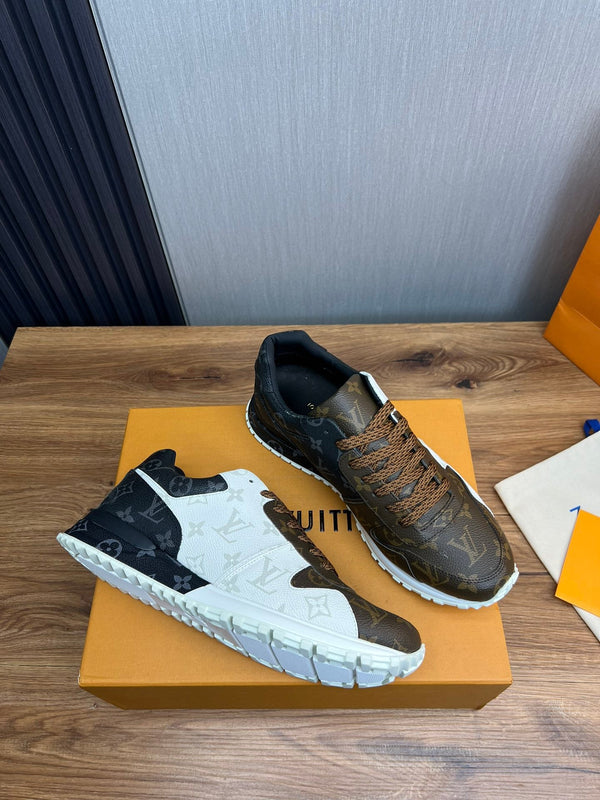 LV SNEAKER BROWN MIX WHITE AND GREY MONOGRAM CALFSKIN