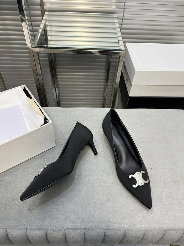 cl pumps 50 black grosgrain