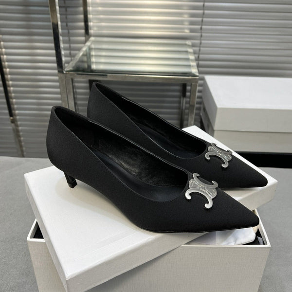 cl pumps 50 black grosgrain