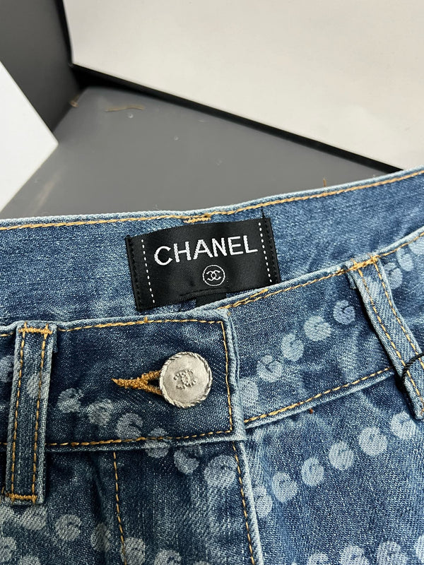 CC 25 Blue White Washed Short Denim