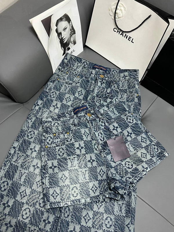 LV 25 Monogram Dark Blue Jean