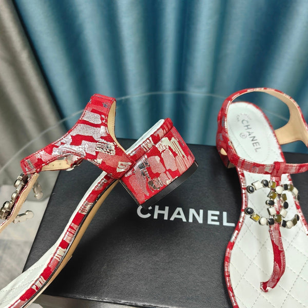 cc thong sandal 40 white calfskin