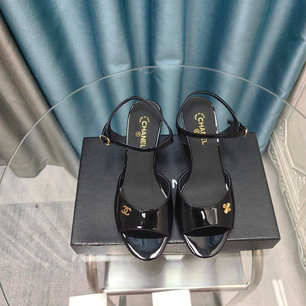 cc slingbacks sandal 85 black patent calfskin