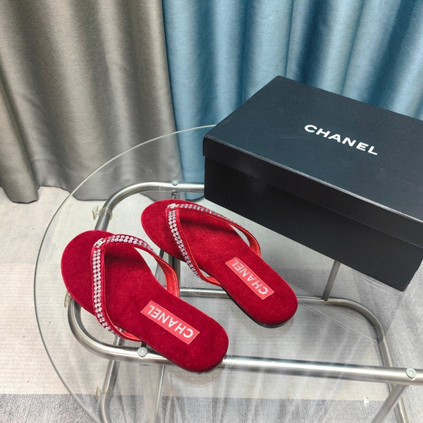 CC Perizoma Velluto Rosso Argento Strass