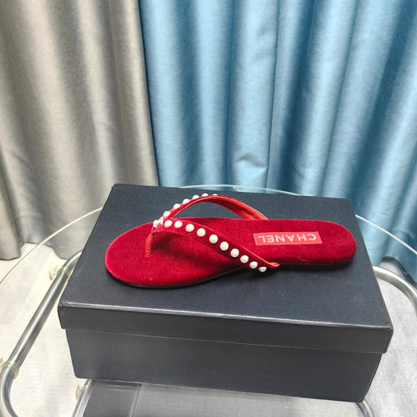 CC Perizoma in velluto rosso perla