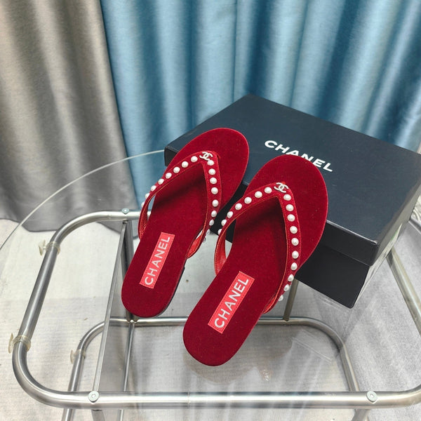 CC Perizoma in velluto rosso perla