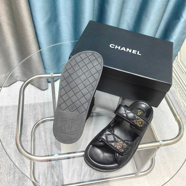 CC 25C Dad Mule Black Grained Calfskin