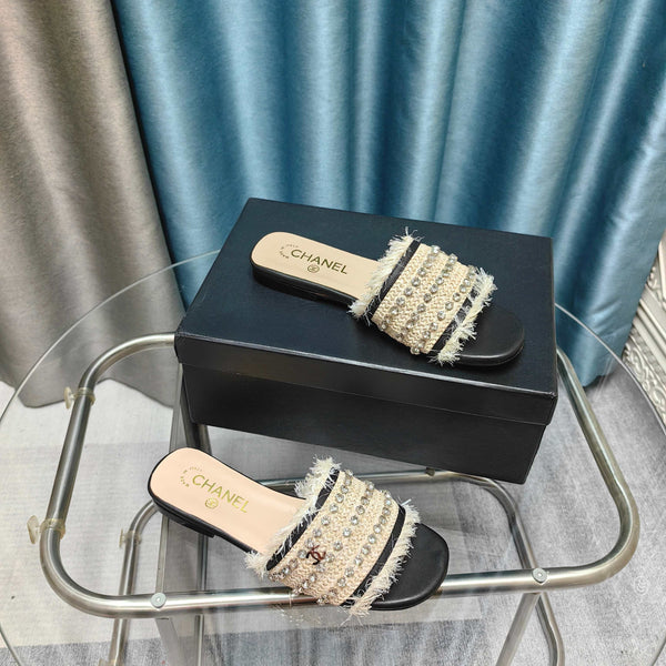 CC 25 Mule Rafia Strass