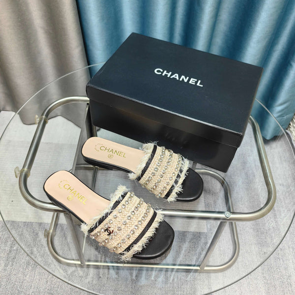 CC 25 Mule Rafia Strass