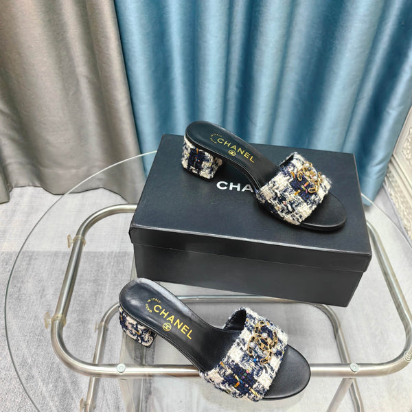 CC 25 Sandal Heel 5cm Tweed Mop