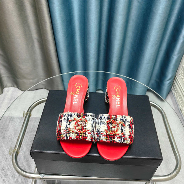 CC 25 Sandal Heel 5cm Tweed Mop