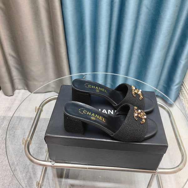 CC 25 Sandal Heel 5cm Tweed Mop