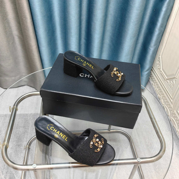 CC 25 Sandal Heel 5cm Tweed Mop