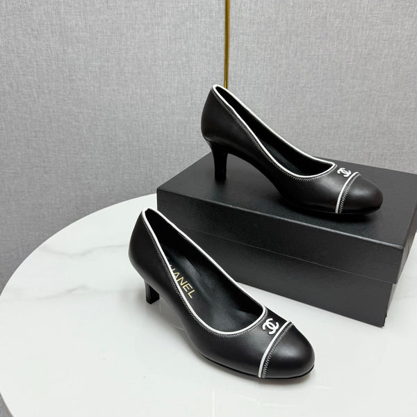 CC 25 Pumps 50mm Black White Sheepskin 368795