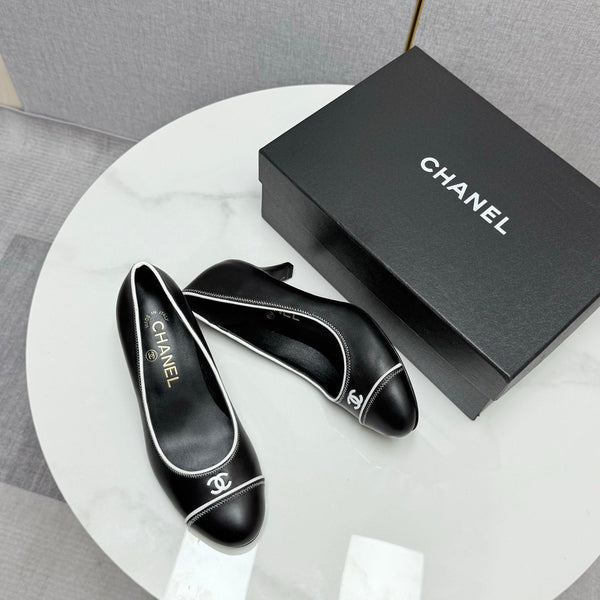 CC 25 Pumps 50mm Black White Sheepskin 368795