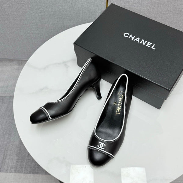 CC 25 Pumps 50mm Black White Sheepskin 368795