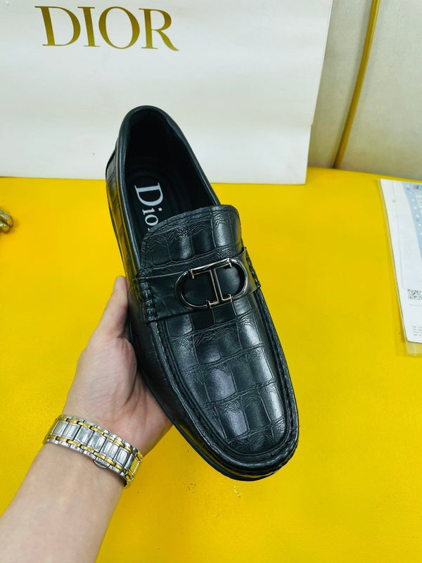 CD SYMBOL GRANVILLE LOAFER BLACK EMBOSSED CALFSKIN