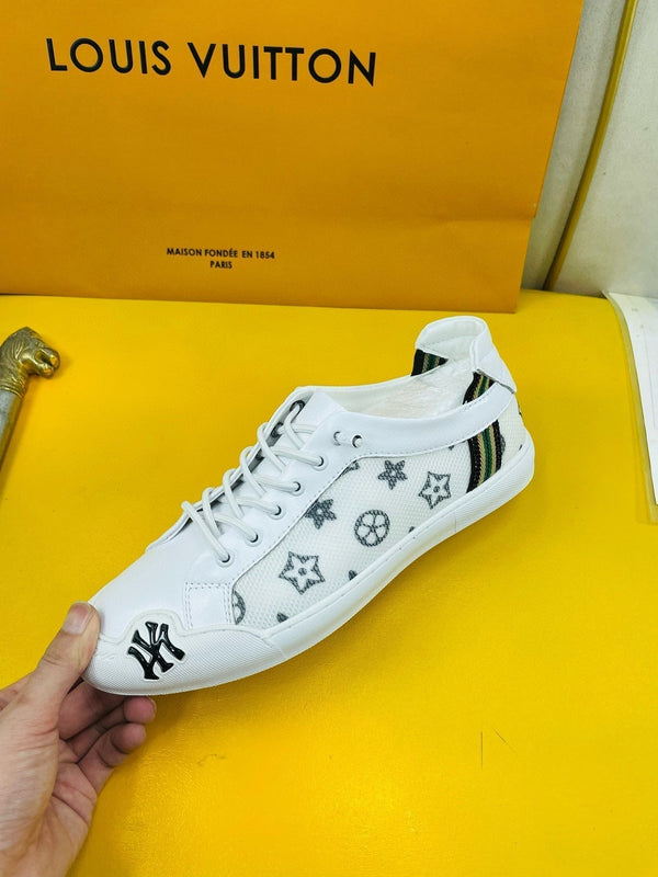 SNEAKER LV MONOGRAM BIANCO JACQUARD E PELLE DI VITELLO