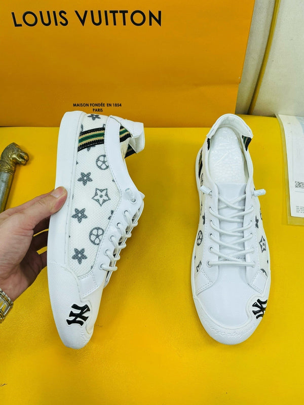 SNEAKER LV MONOGRAM BIANCO JACQUARD E PELLE DI VITELLO