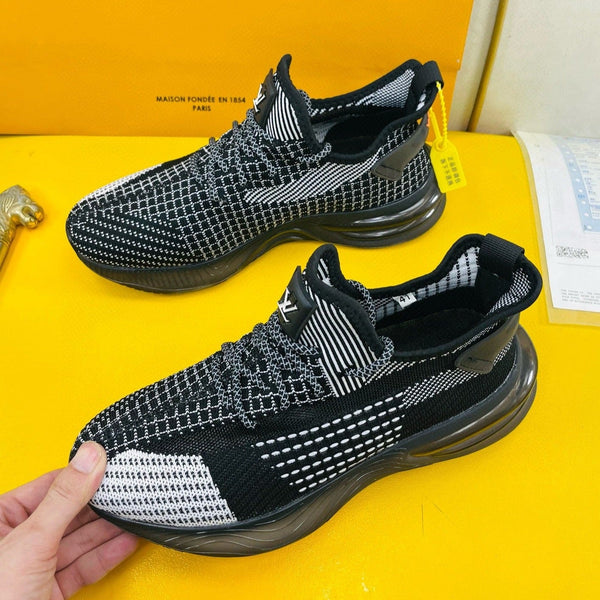 LV SNEAKER IN BLACK BREATHABLE MESH FABRIC