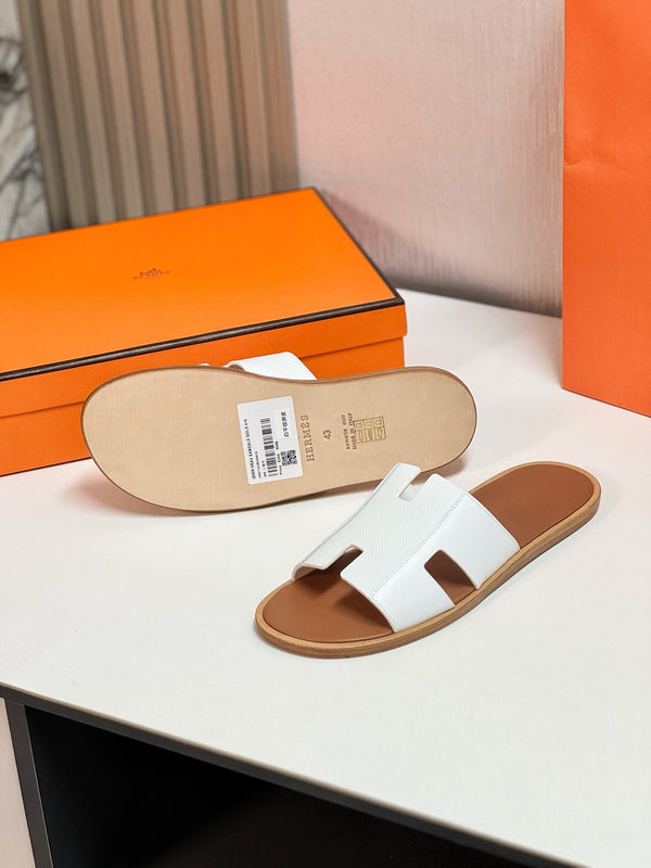 IZMIR SANDAL LIGHT BROWN MIX WHITE LAMBSKIN